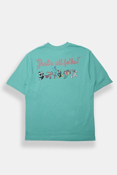 Looney Tunes That's All Folks Graphic Oversized Tee