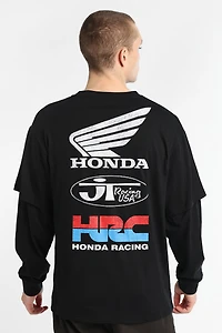Honda Racing USA Long Sleeve Layered Twofer Tee