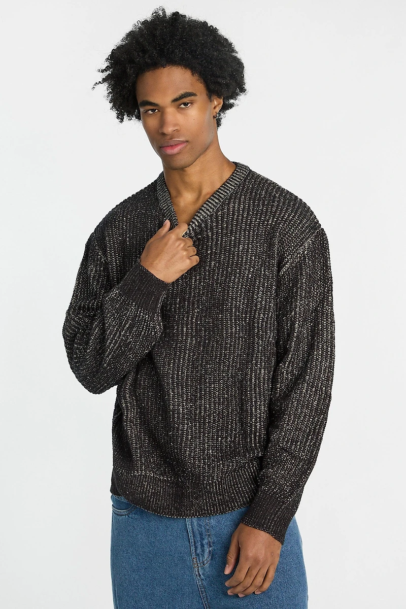 AERO Twisted Yarn Crew Neck Sweater