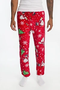 Peanuts Snoopy Holiday Plush Pajama Pants