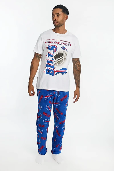 Buffalo Bills Graphic Tee And Plush Pants Pajama 2-Piece Set