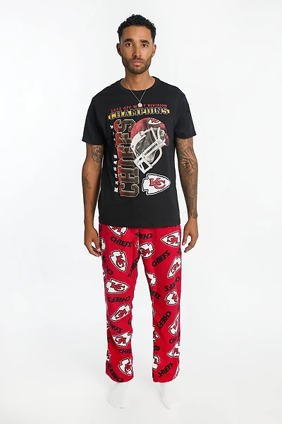 Kansas City Chiefs Graphic Tee And Plush Pants Pajama 2-Piece Set