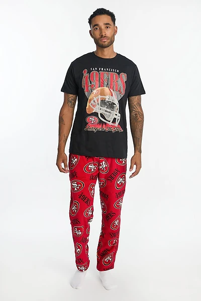 San Francisco 49ers Graphic Tee And Plush Pants Pajama 2-Piece Set