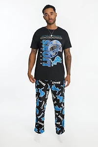 Detroit Lions Graphic Tee And Plush Pants Pajama 2-Piece Set