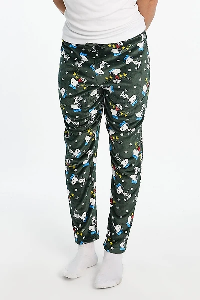 Peanuts Snoopy Sports Plush Pajama Pants