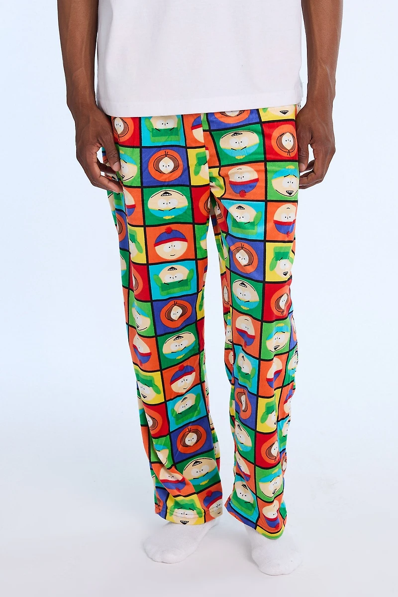 South Park Checkerboard Fleece Pajama Pants