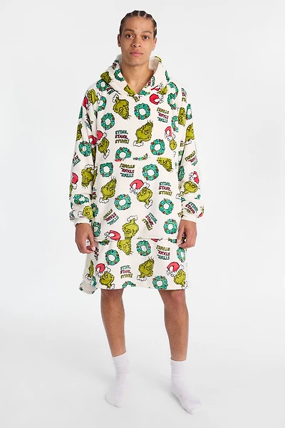 The Grinch Stink Stank Stunk Printed Oversized Blanket Hoodie