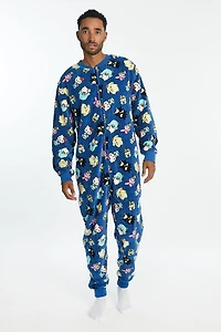Hello Kitty Printed Plush Crew Neck Onesie