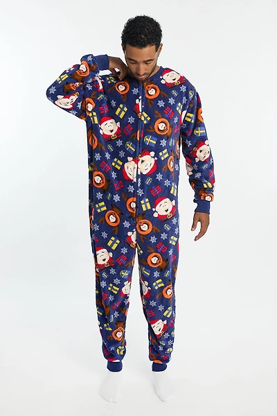South Park Holiday Printed Crew Neck Plush Onesie