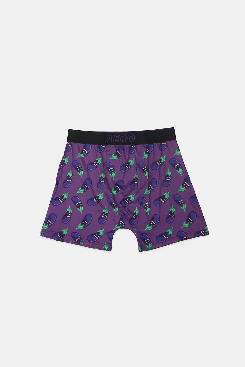 AERO Eggplant Jack-O'-Lanterns Printed Boxer Briefs