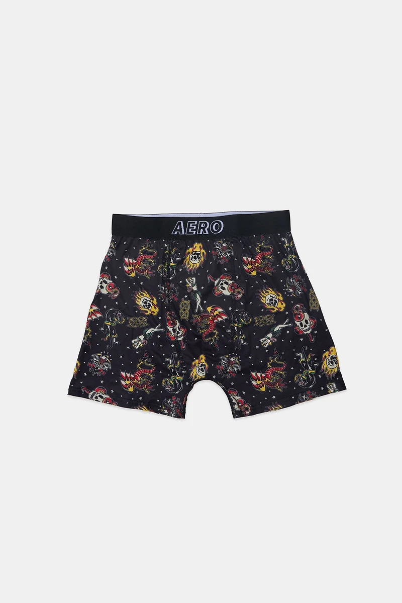 AERO Skulls & Snakes Printed Boxer Briefs