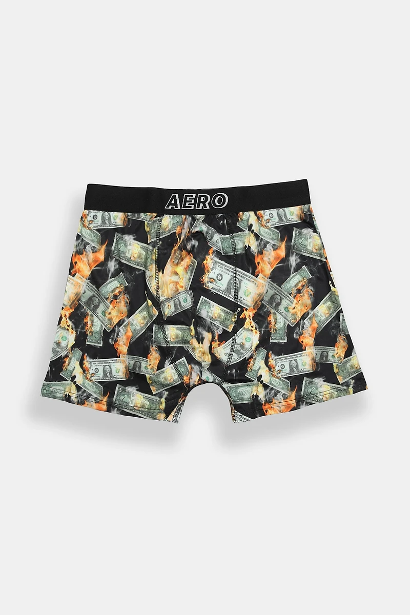 AERO Money Burning Printed Boxer Briefs