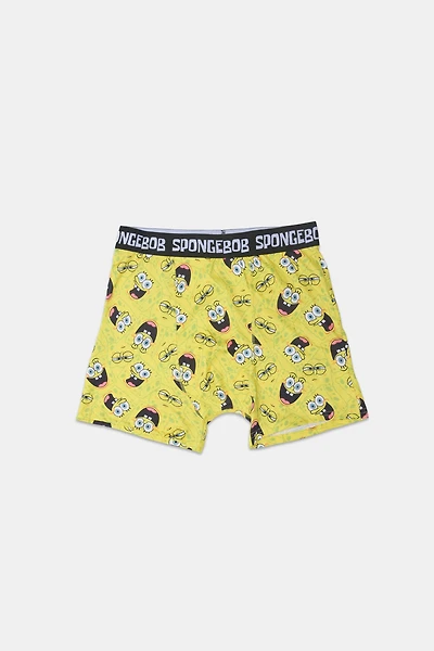 SpongeBob Faces Printed Boxer Briefs