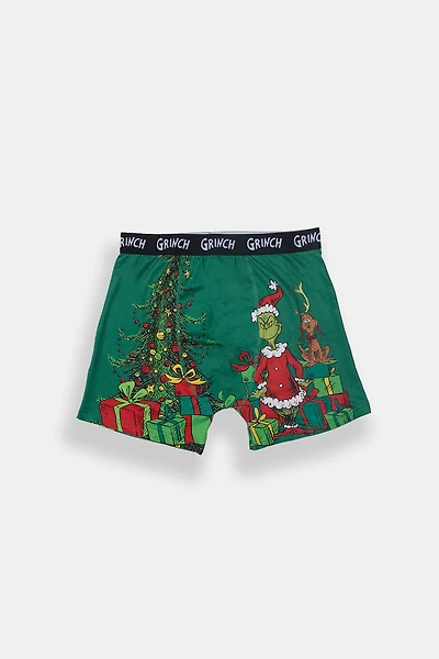 The Grinch Presents & Trees Printed Boxer Briefs