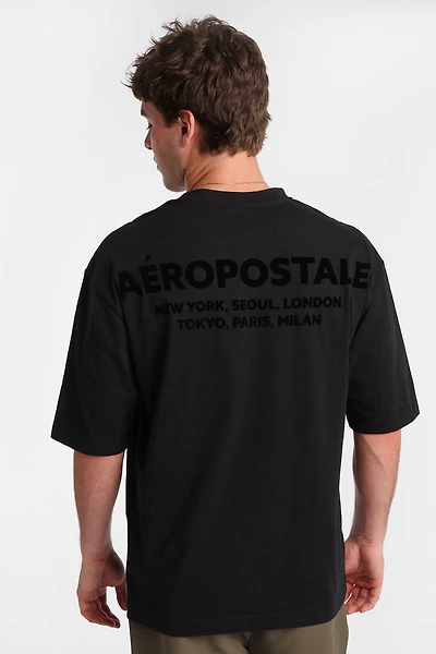 Aéropostale Flocked Graphic Tee
