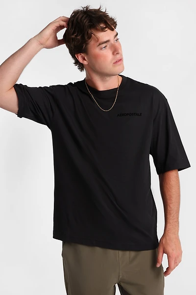 Aéropostale Flocked Graphic Tee