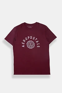 Aéropostale Crest Flocked Graphic Tee