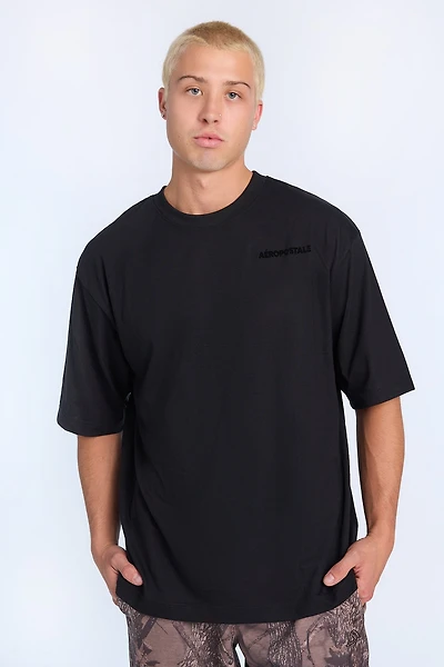 Aéropostale Flocked Graphic Tee