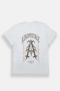 Aéropostale A 1987 Gothic Font Graphic Tee