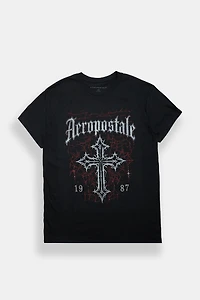 Aéropostale 1987 Gothic Cross Graphic Tee