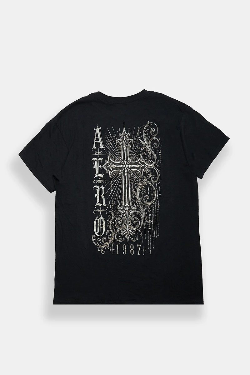 Aéropostale 1987 Gothic Skull Graphic Tee