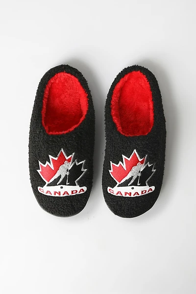 Pantoufles pelucheux Hockey Canada