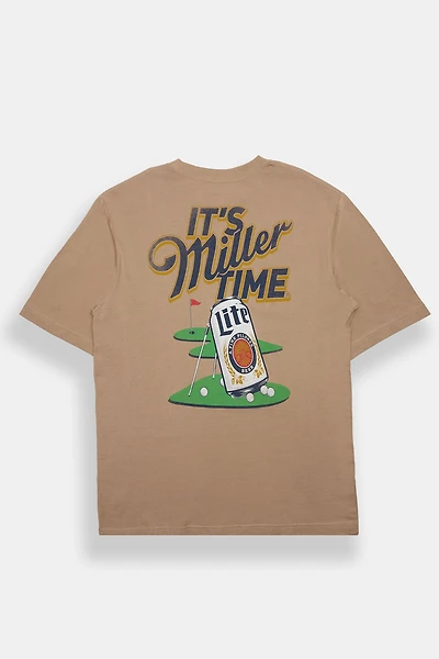 It's Miller Time Graphic Oversized Tee
