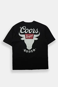 Coors Original Rodeo Club Embroidered Graphic Oversized Tee