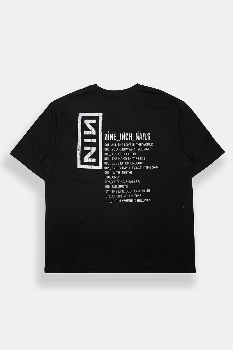 T-shirt surdimensionné graphique Nine Inch Nails Tour