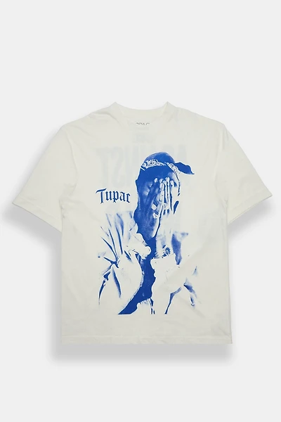 Tupac Me Against The World Graphic Oversized Tee