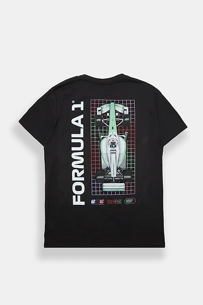 Formula 1 Overhead Grid Graphic Oversized Tee