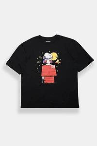 Peanuts Snoopy & Woodstock Vampire Graphic Oversized Tee