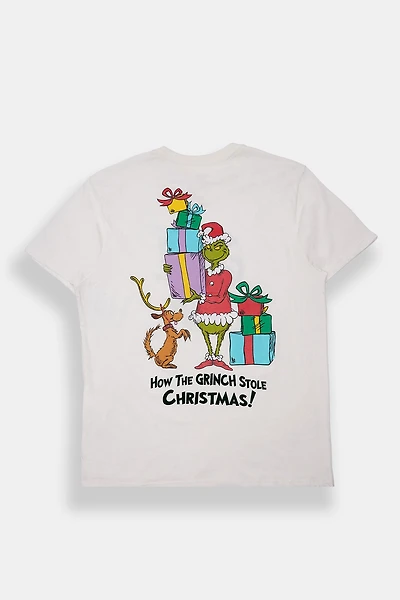 How The Grinch Stole Christmas Flocked Graphic Tee