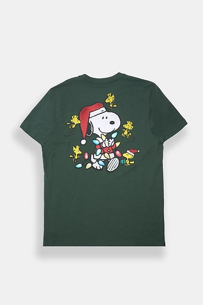 Peanuts Snoopy & Woodstock Embroidered Graphic Tee