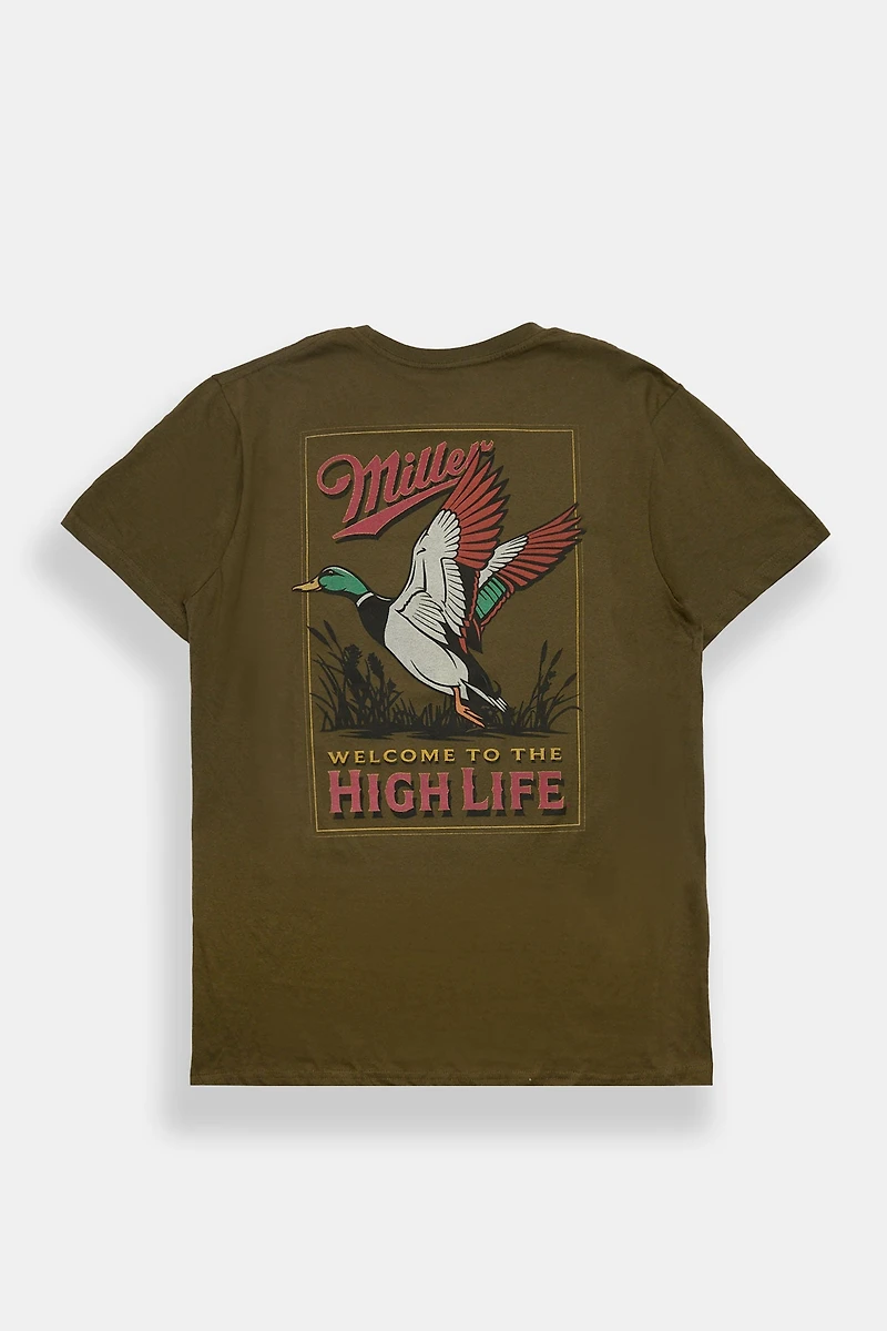 T-shirt classique graphique Miller Welcome To The High Life
