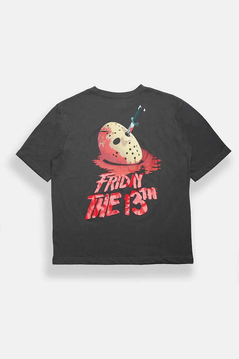Friday The 13th Mask Graphic Oversized Tee