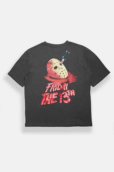 Friday The 13th Mask Graphic Oversized Tee