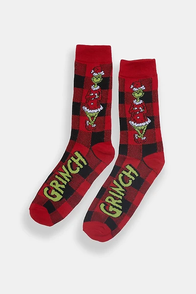 Chaussettes imprimées à carreaux buffalo Le Grincheux