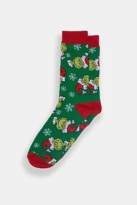 Chaussettes imprimées Le Grincheux flocons de neige