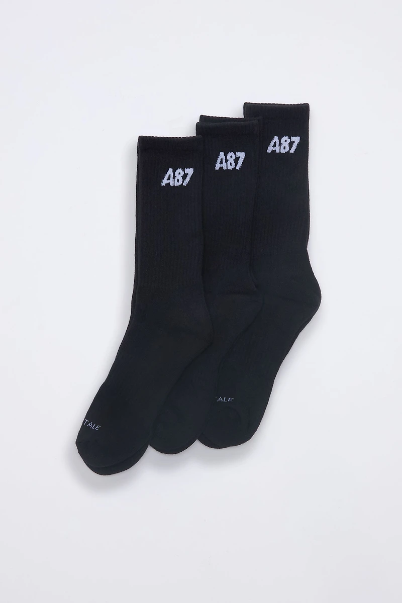 AERO A87 Athletic Crew Socks 3-Pack