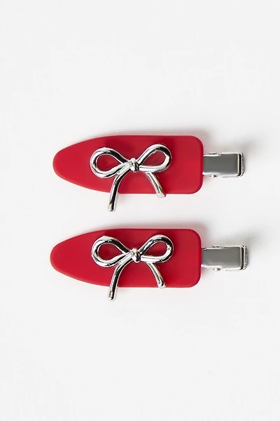 Aéropostale Crease-Free Bow Clips 2-Pack