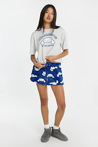 Ensemble T-shirt et short pelucheux pyjama imprimé Cinnamoroll
