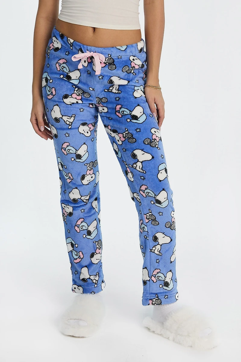 Peanuts Snoopy Plush Pajama Pants