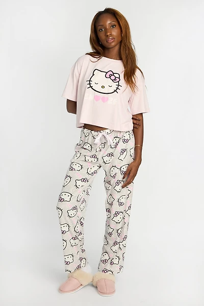 Ensemble pyjama en velour imprimé Hello Kitty Snooze