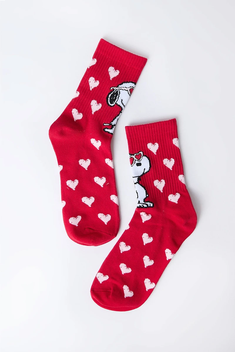 Peanuts Snoopy Printed Crew Socks