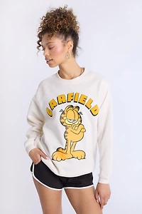 Garfield Graphic Crew Neck Oversized Sweatshirt