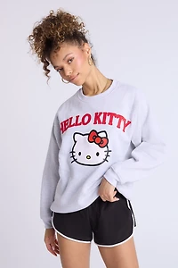 Hello Kitty Graphic Crew Neck Oversized Sweatshirt