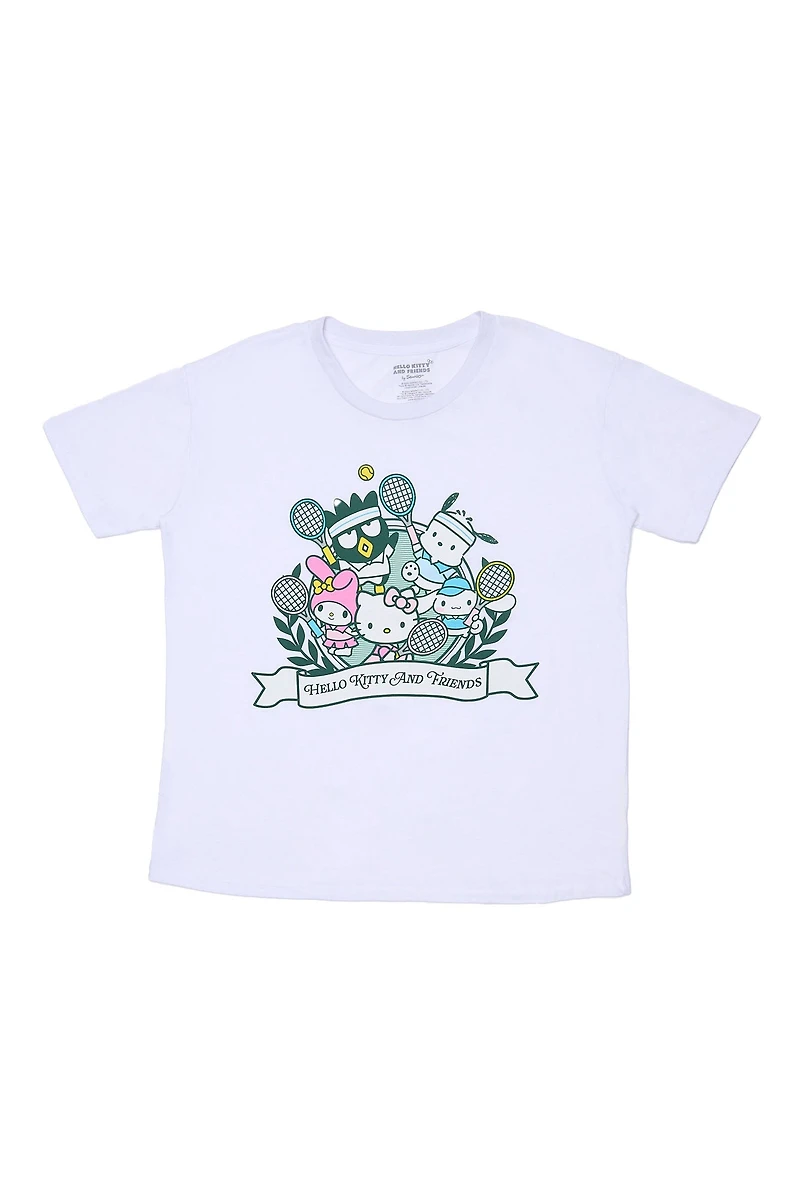 T-shirt décontracté imprimé graphique Hello Kitty Team Sports