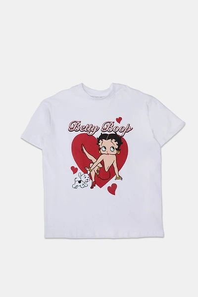 Betty Boop Dog Graphic Boyfriend Tee