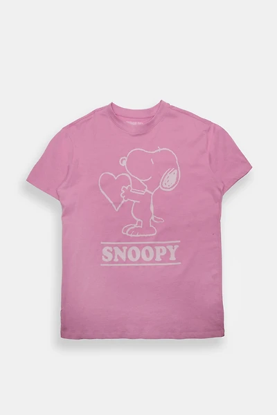 Peanuts Snoopy Heart Graphic Boyfriend Tee